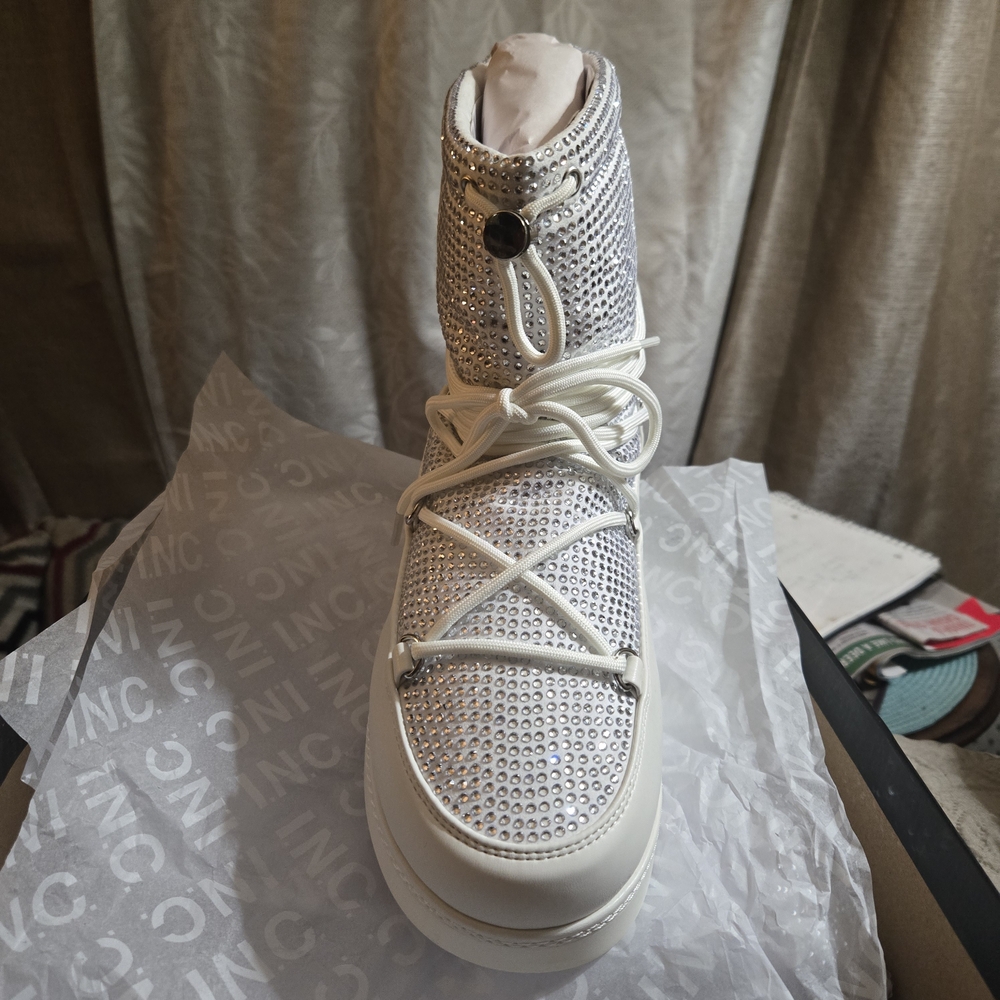 INC International Concepts Women's Silver Winter Boots